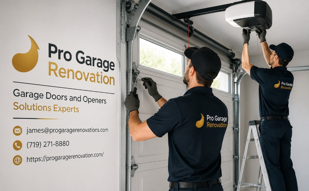 expert-technicians-repairing-garage-doors-and-garage-door-openers-with-professional-installation-and-maintenance-services